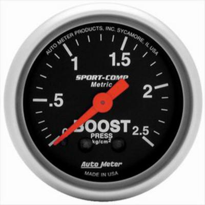 Auto Meter Sport-Comp Mechanical Metric Unit (Kilogram/Square Centimeter) Boost Gauge - 3304-J